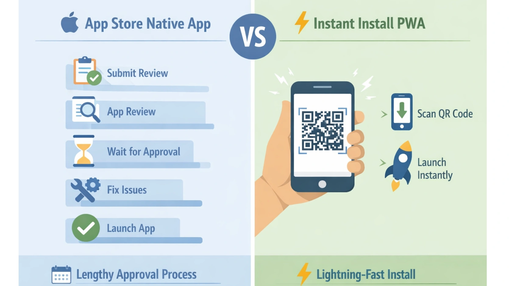 A church member installing the church app from a QR code, no app store required