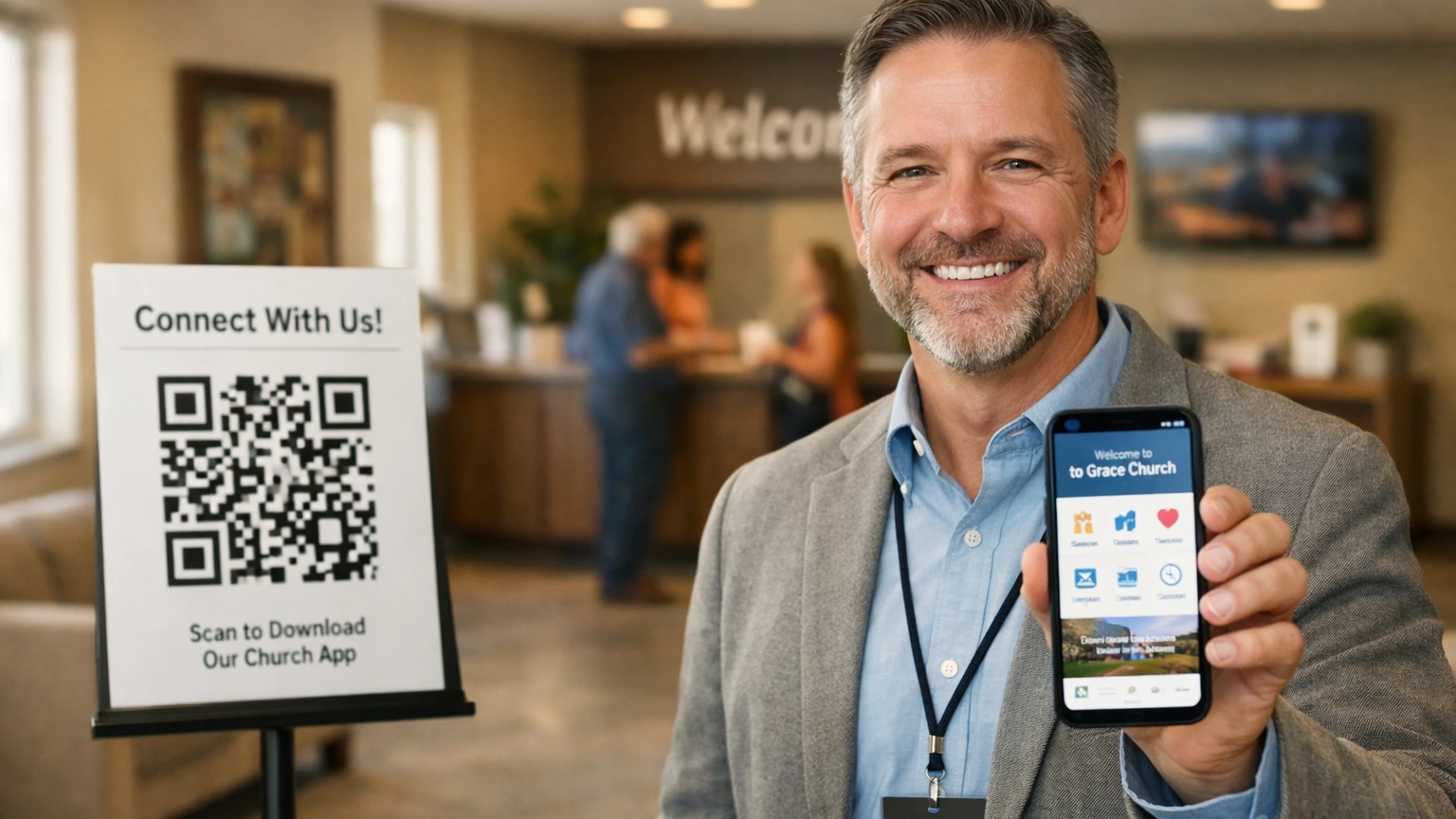 Scan QR Code and add to home screen.